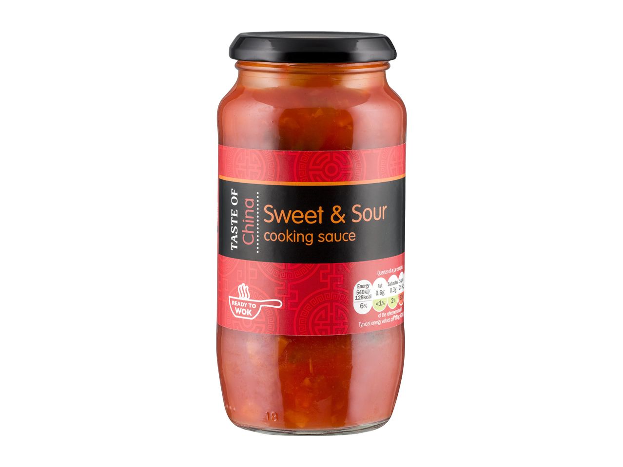Taste of China sweet and sour cooking sauce, ready to wok.