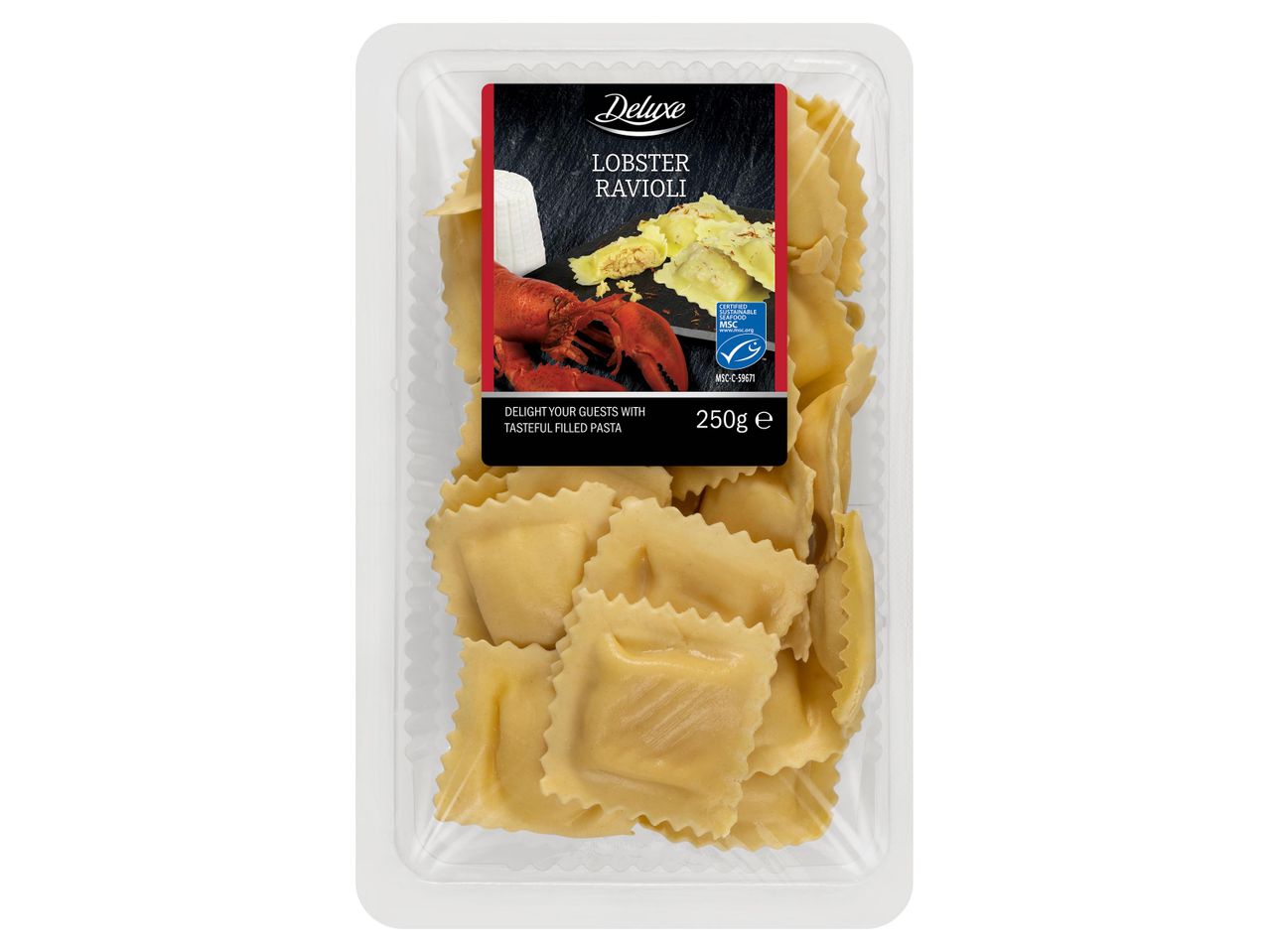 De Cecco márkájú ravioli tészta csomagolásban.