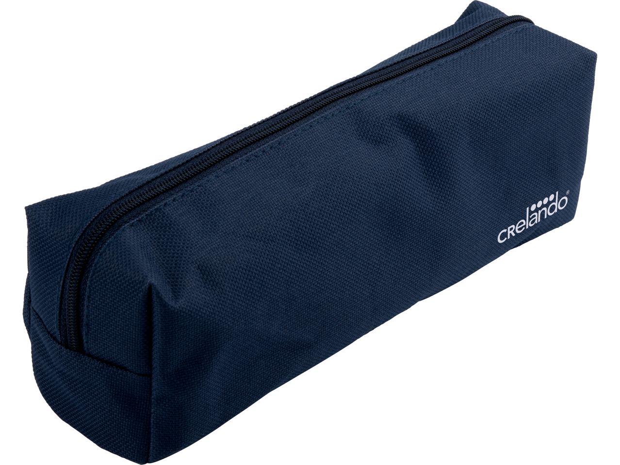 A navy blue pencil case.