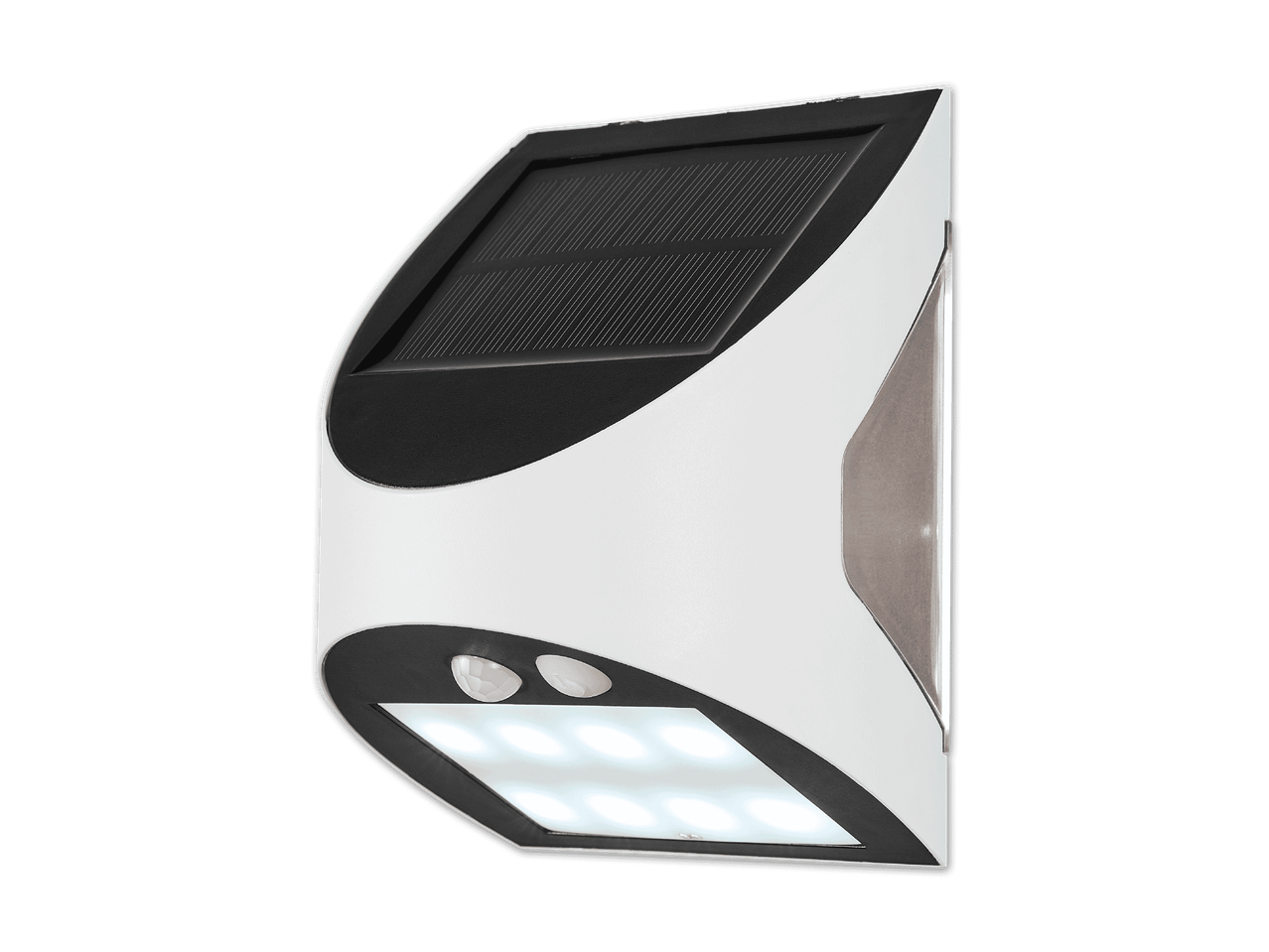 Solarbetriebene LED-Wandleuchte mit Bewegungssensor