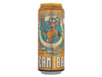 Lata de Steam Brew Summer Ale, design steampunk.