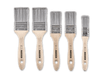 Fünf Parkside Pinsel in verschiedenen Größen, von 25mm bis 50mm.