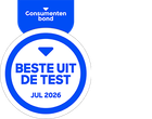 Consumentenbond Beste uit de test, getest in juli 2026.