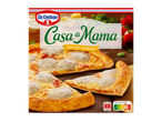 Verpakking van een diepvriespizza met vier kazen, met een Nutri-Score D.