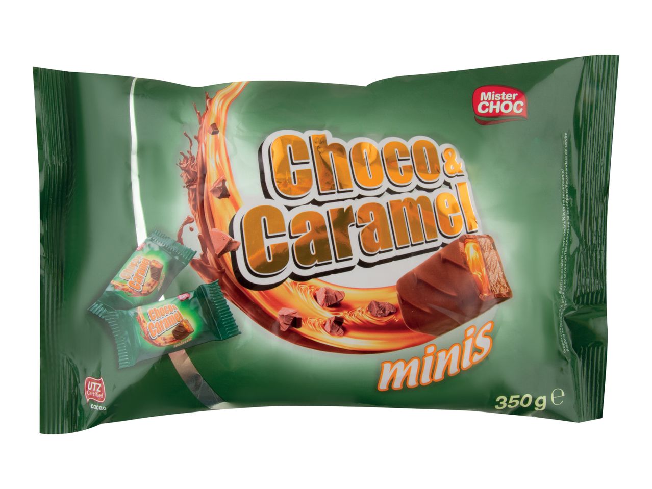 Pungă de bomboane Mister Choc Choco & Caramel Minis.