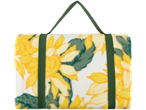 Plaid polaire à motif tournesol avec sangles.