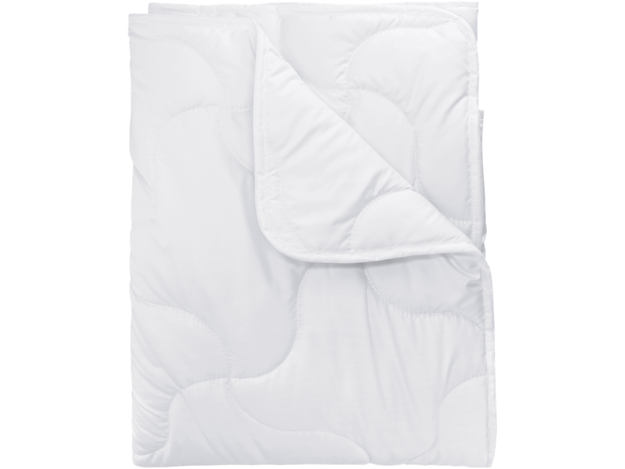 White quilted duvet.
