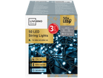 LIVARNO home 50 LED String Lights with 6-hour timer, battery-operated, and cool white light.