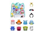 Squishalongs mini-squish toy set with 8 characters, accessories, and a mystery chase figure.