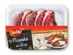 Sol & Mar Picanha i skiver i en klar plastikbakke.