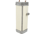 Zoofari® arranhador para gatos com superfície de sisal e pompom, cinzento e bege.