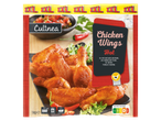 Culinea's XXL Hot Kippenvleugels: voorgekookt, bevroren, klaar om te bakken of te roosteren.