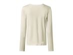 Back view of a plain cream long-sleeve t-shirt