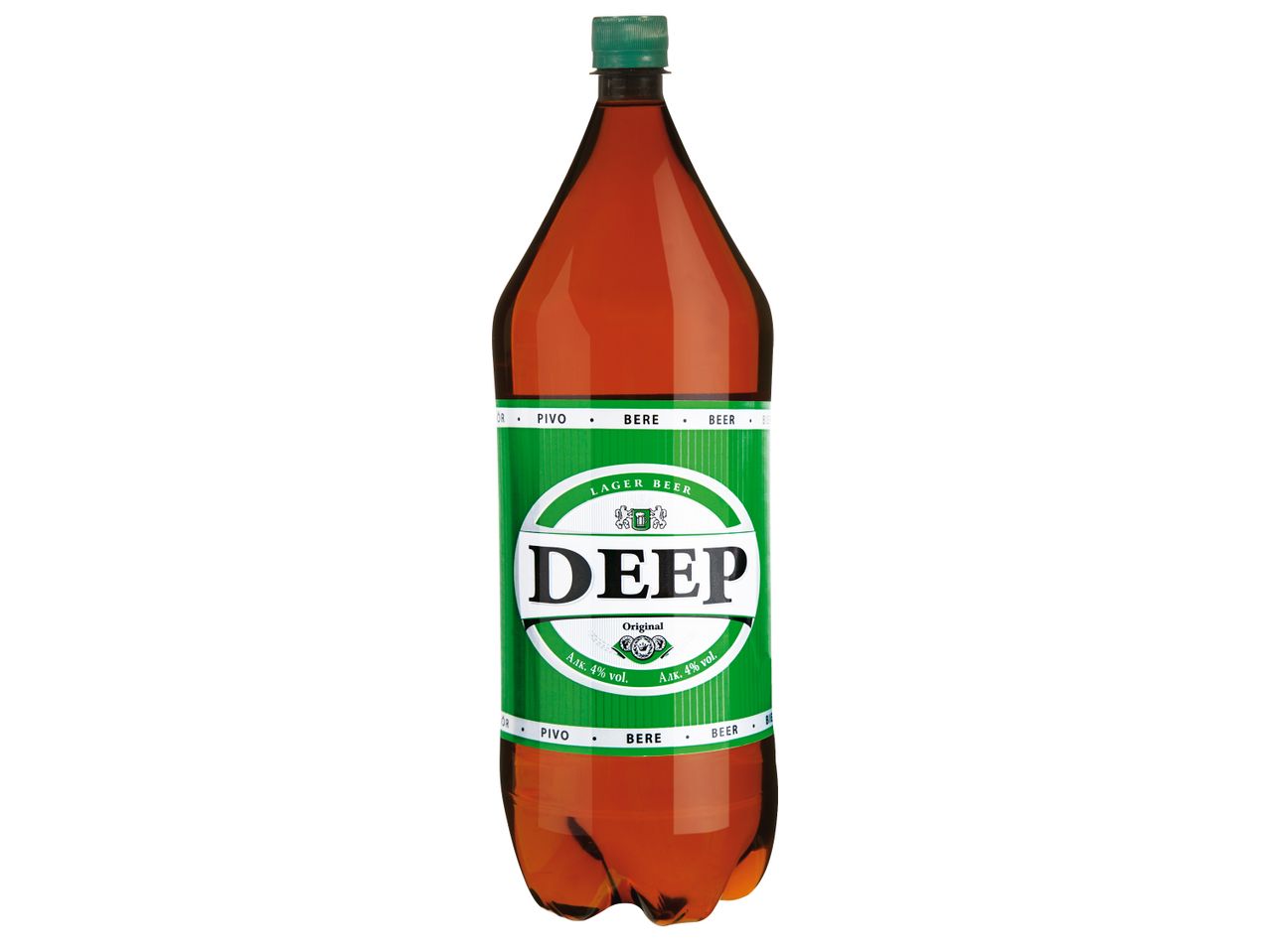 Голяма бутилка бира Deep, 4% алк., 2.5 l/опаковка.