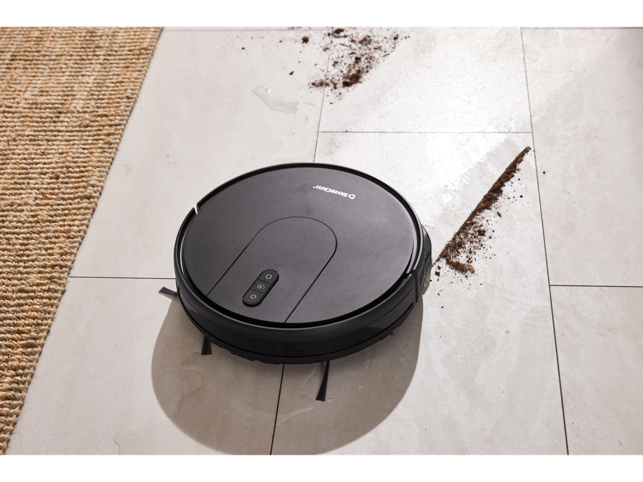 Silvercrest robotski usisavač s funkcijom brisanja, čisti prljavi pod