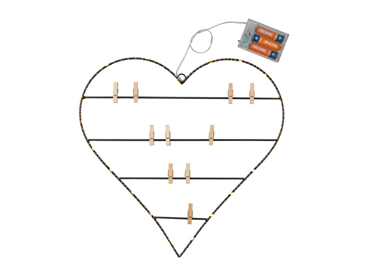 Go to full screen view: Livarno Home LED Photo Holder - Heart - Image 2