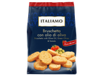 Sachet de bruschetta à l'huile d'olive, olives vertes et tomates, saveur pizza, 150g.