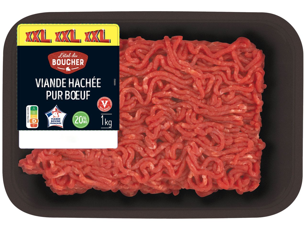 Barquette de viande hachée Carrefour.