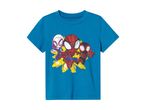 Child's blue Spider-Man t-shirt featuring a cartoon graphic.
