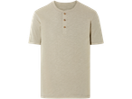 Беж henley мајица кратких рукава.