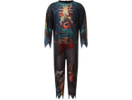 Pirate-inspired jumpsuit with octopus and treasure chest design.