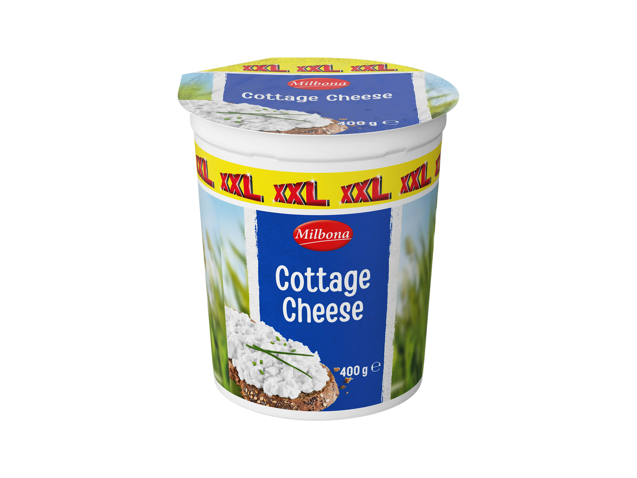 Confezione di formaggio fresco Milbona Cottage Cheese, formato XXL.