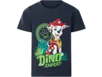 T-shirt infantil azul-marinho com cachorro bombeiro e o texto «DINO EXPERT».