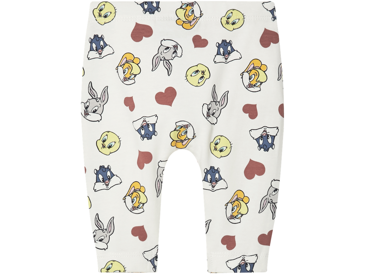 Dečije helanke sa likovima iz crtanog filma Looney Tunes i srcima.