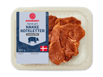 Pakke med nakkekoteletter af dansk gris, Smokey BBQ, 300 g.