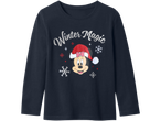 Mėlyni marškinėliai ilgomis rankovėmis su Minnie Mouse ir užrašu „Winter Magic“.