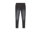 Dunkelgraue Jeansleggings für Kinder.