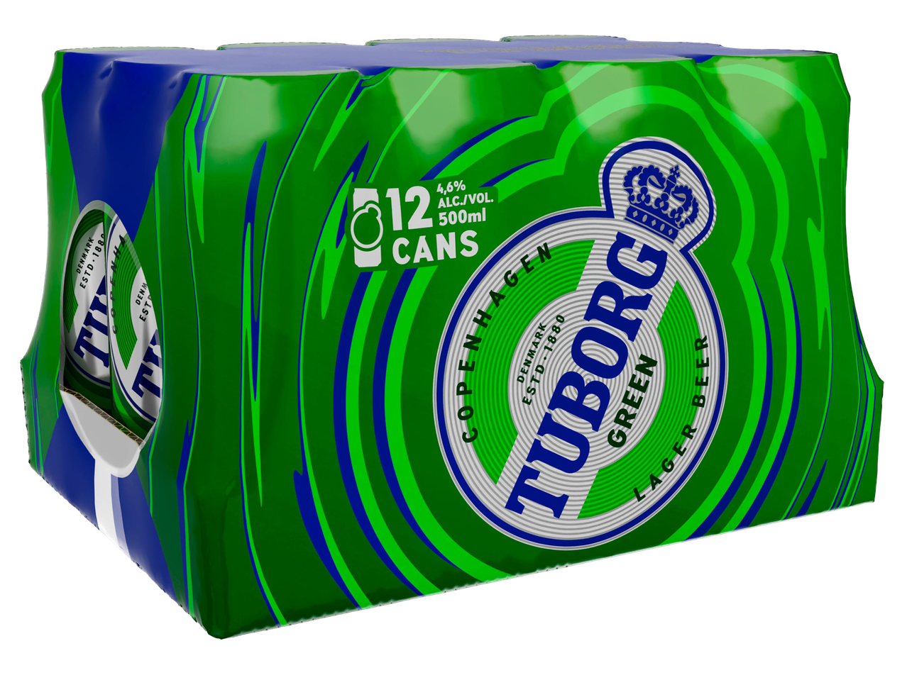 12 darabos zöld sörösdoboz-csomag, 4,6% alkoholtartalommal, 500 ml-es kiszerelésben.