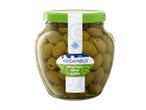 Eridanous pitted green olives in brine.