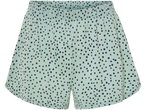 Mėtų spalvos šortai su taškeliais.