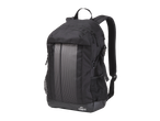 Mochila preta CRIVIT com pontos refletores e bolsos laterais em rede