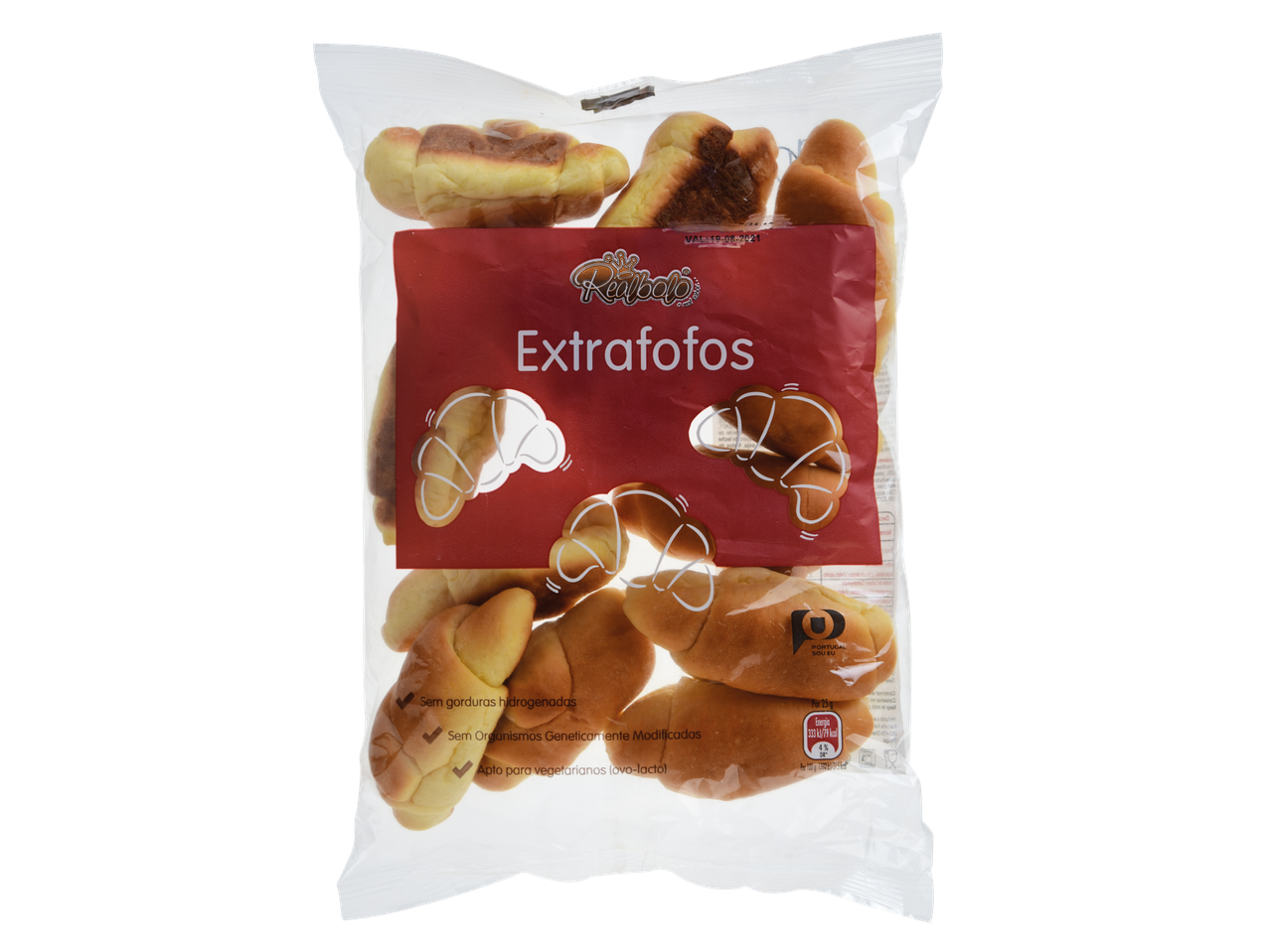 Um pacote de croissants Realbolo Extrafofos.