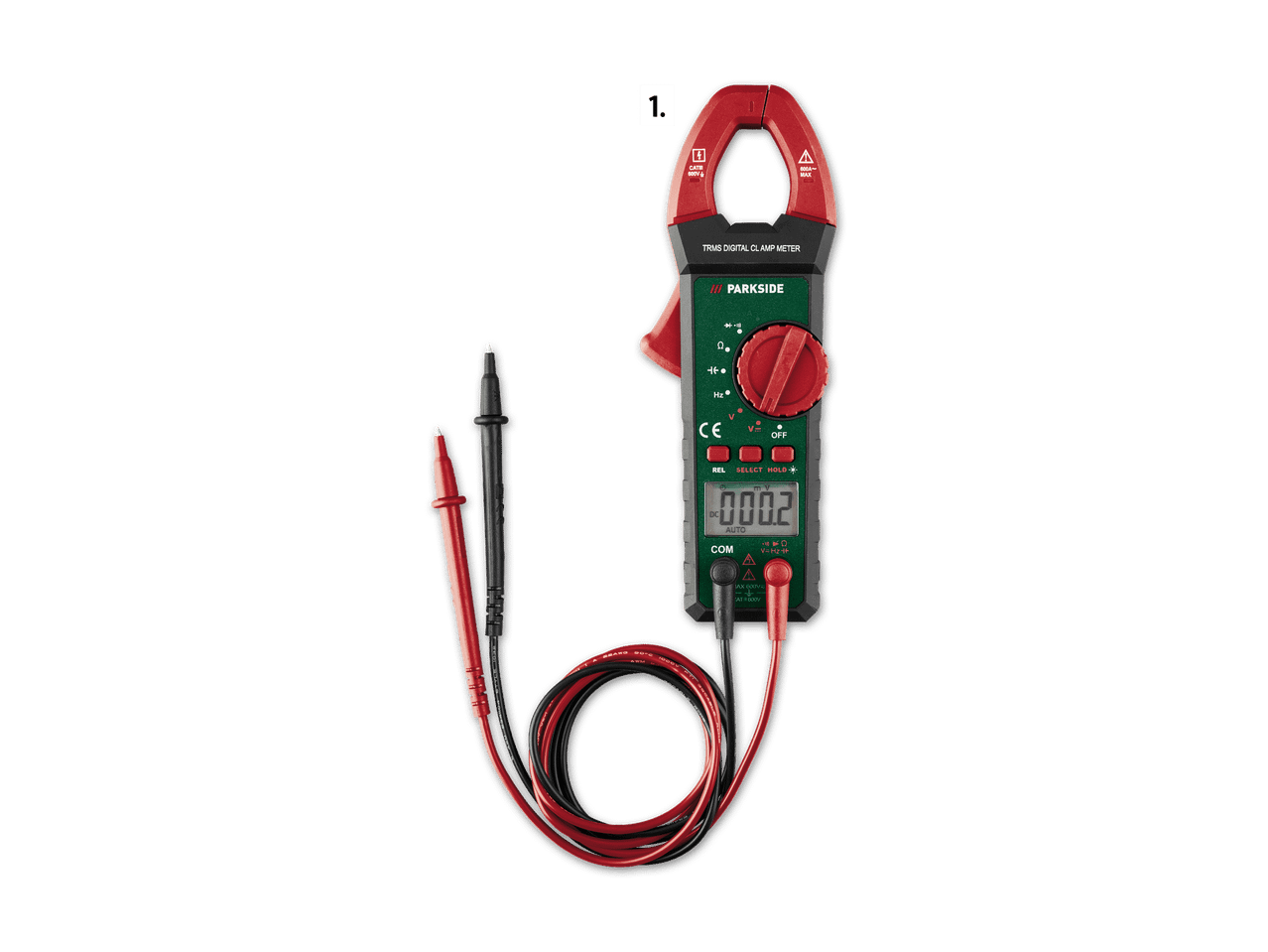 PARKSIDE TRMS Digital-Zangenmessgerät mit Messleitungen