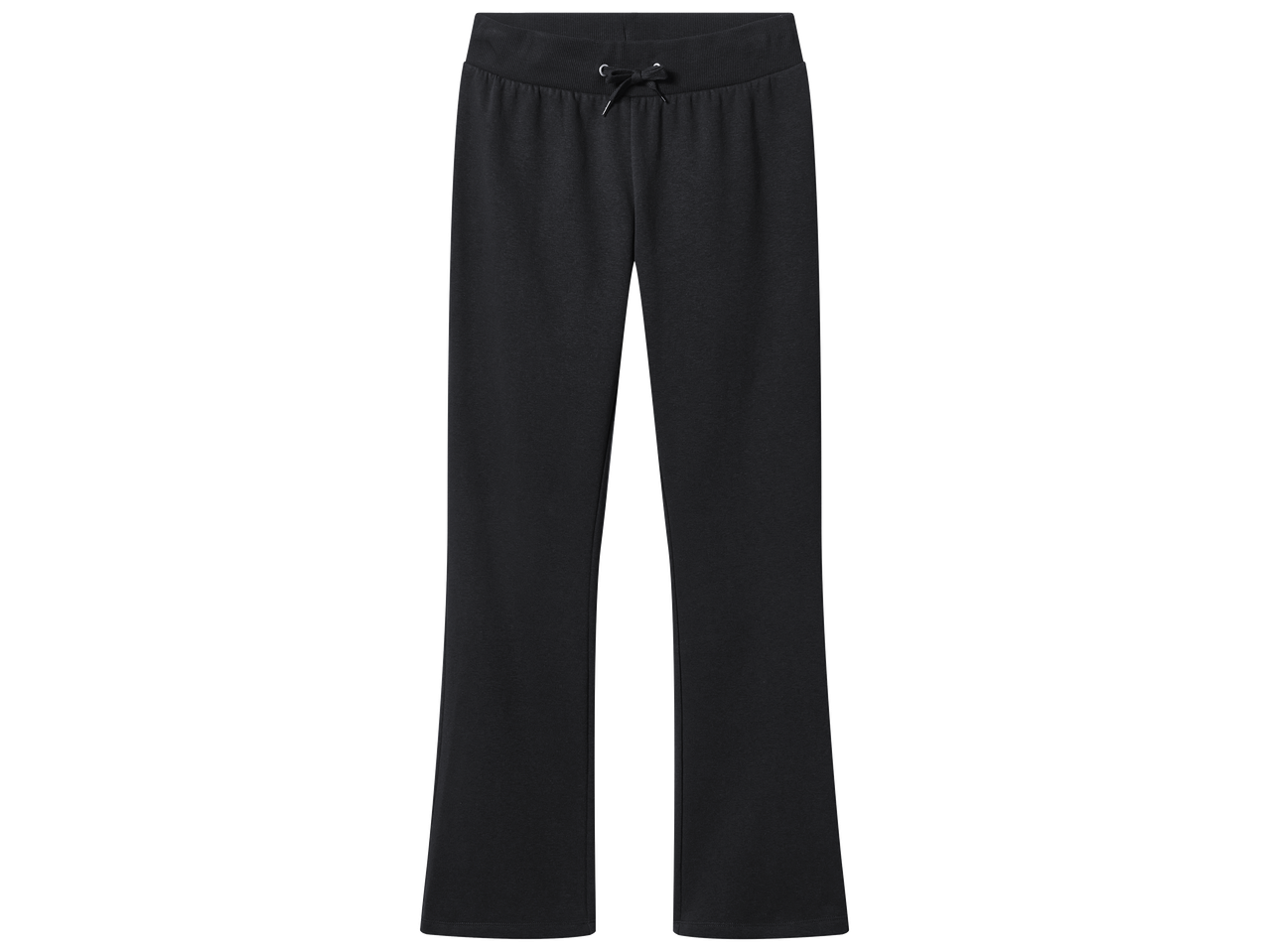 Pantalon de jogging noir pour femme avec cordon de serrage à la taille.