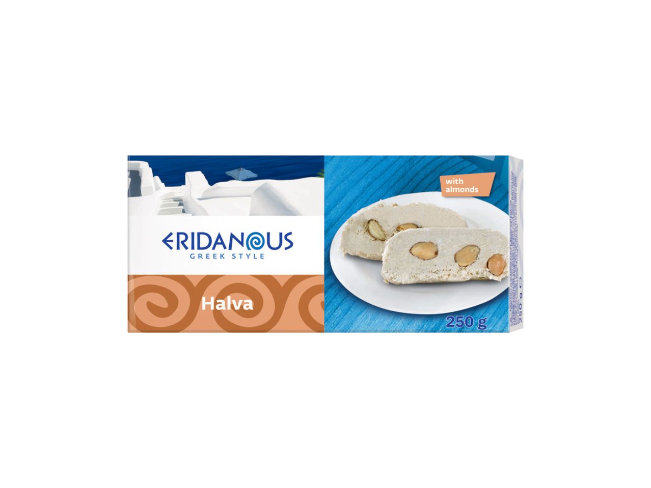 Pakovanje Eridanous halve sa bademima od 250g.
