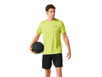 Sports shirt and shorts, medicine ball.