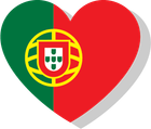 Coração com a bandeira de Portugal e o escudo nacional, simbolizando 'Portugal original'.