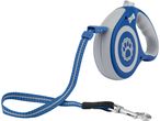 ZooFari retractable dog leash in blue and gray.