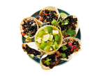Tacos с кайма и черни бобчета, лимони.