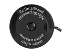 Black Rollmaßband measuring tape.