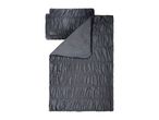 Dark grey ruched single bedding set with a matching pillowcase