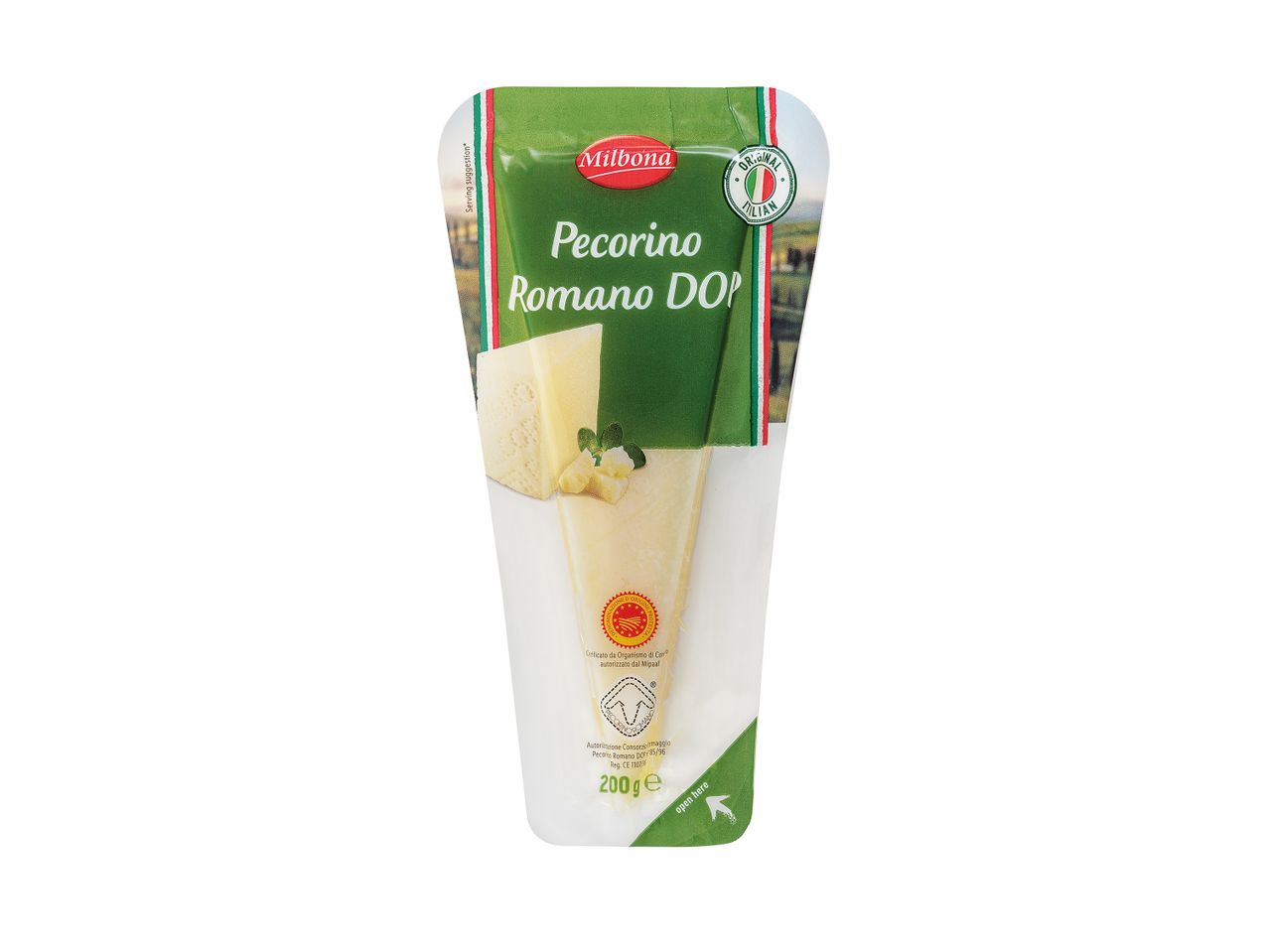 Τυρί Pecorino Romano DOP 200g της Milbona.
