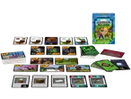 Minecraft Explorers cooperative card game with various game cards and box.