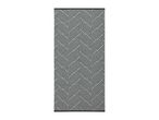 Black and white geometric pattern runner rug