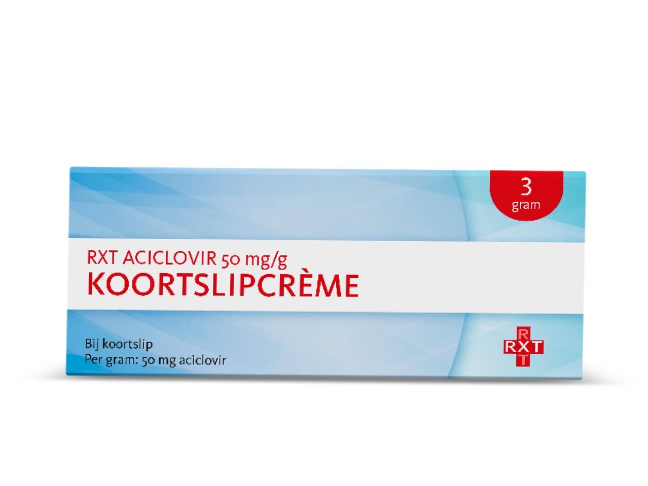 Ga naar volledige schermweergave: RXT aciclovir 50 mg/g koortslipcrème, crème - afbeelding 1