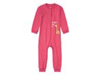 Pink baby onesie featuring a giraffe.